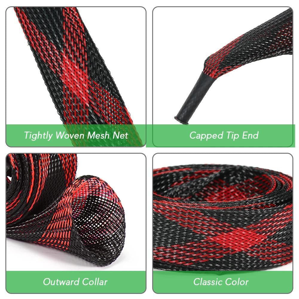 Fishing Rod Sock Mesh Covers Braided Pole Protectors - PET Wire 10PCS