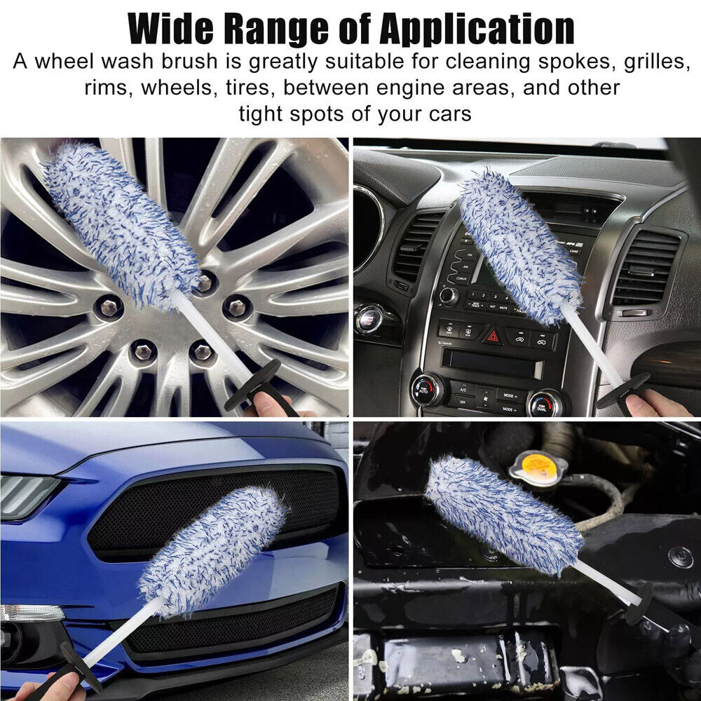 Soft Bristle Car Wheel and Tire Cleaning Brush - Made from Microfiber