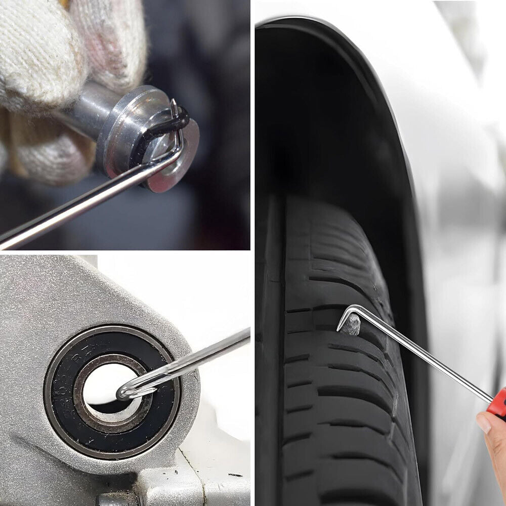 Extra Long Pick & Hook Set with Soft Grip for O-Ring Removal 10 Pieces