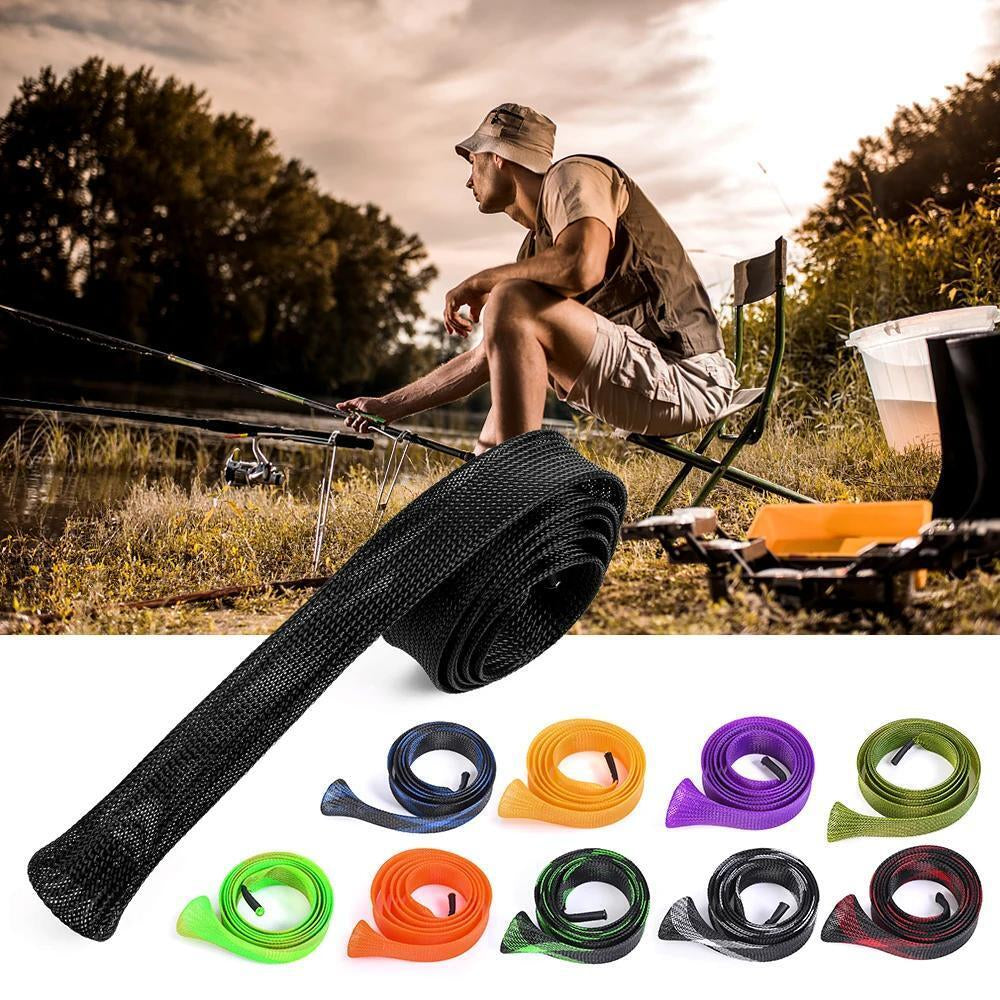 Fishing Rod Sock Mesh Covers Braided Pole Protectors - PET Wire 10PCS