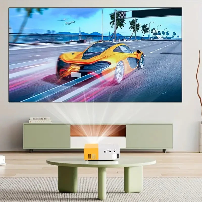 LED Home Theater Projector - Portable 600 Lumens Outdoor Use