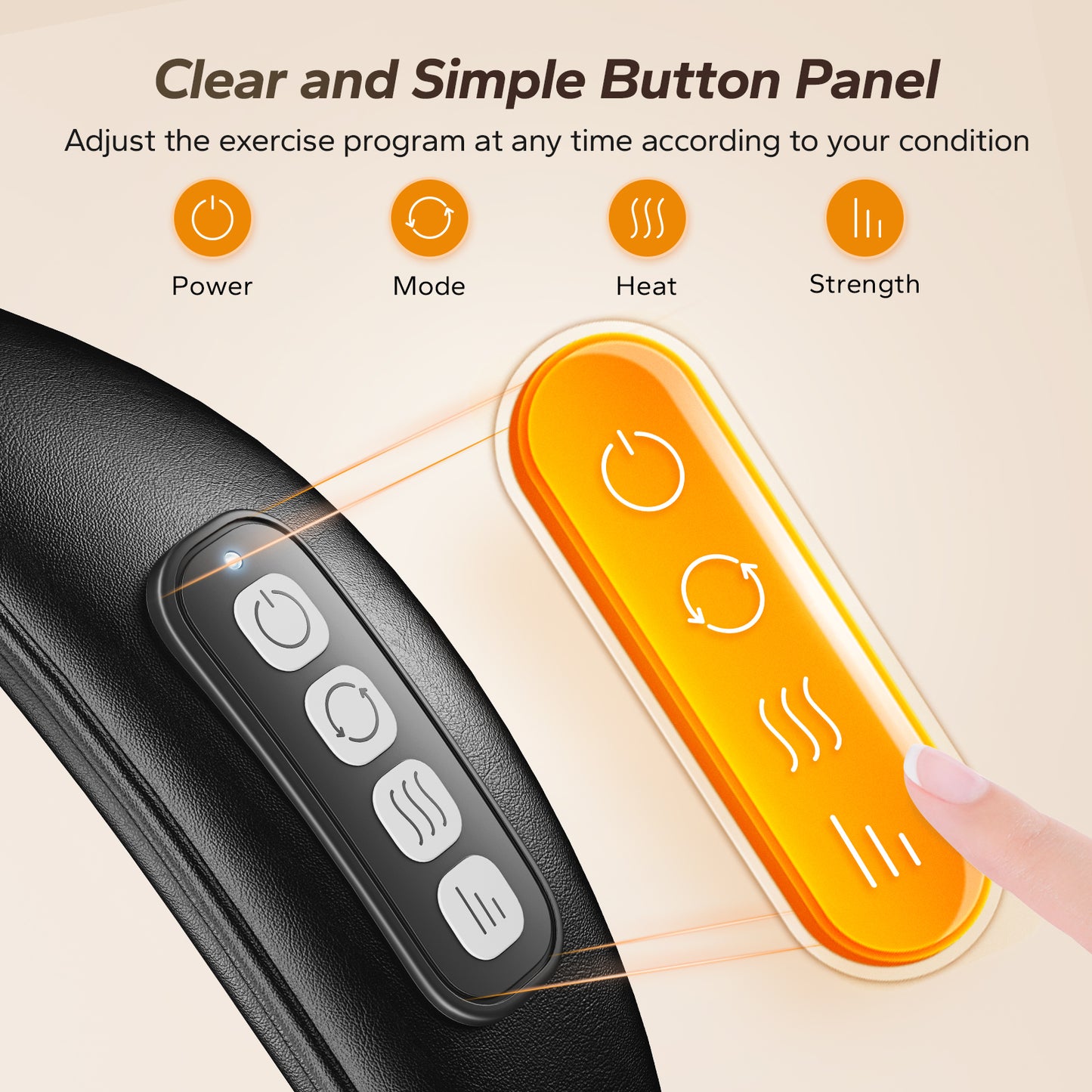 Cordless Neck Massager - Deep Tissue Shiatsu with Heat Relief