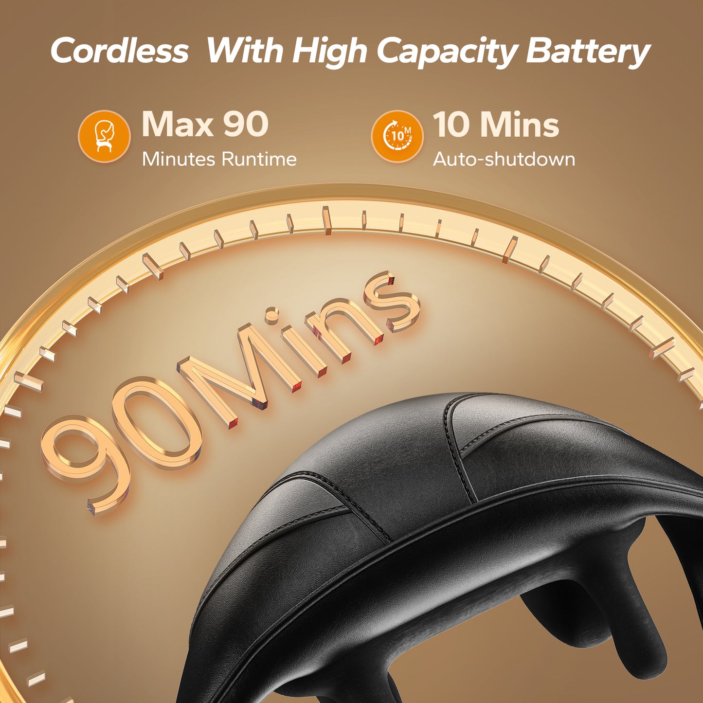 Cordless Neck Massager - Deep Tissue Shiatsu with Heat Relief