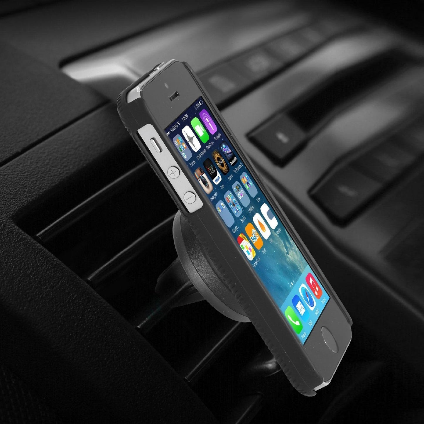 iSunnao Air Vent Magnetic Car Mount Holder for Smartphones - Black- 2 Piece