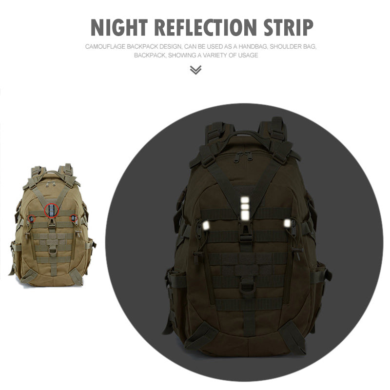 40L Tactical Molle Backpack - Waterproof Hiking & Camping Gear