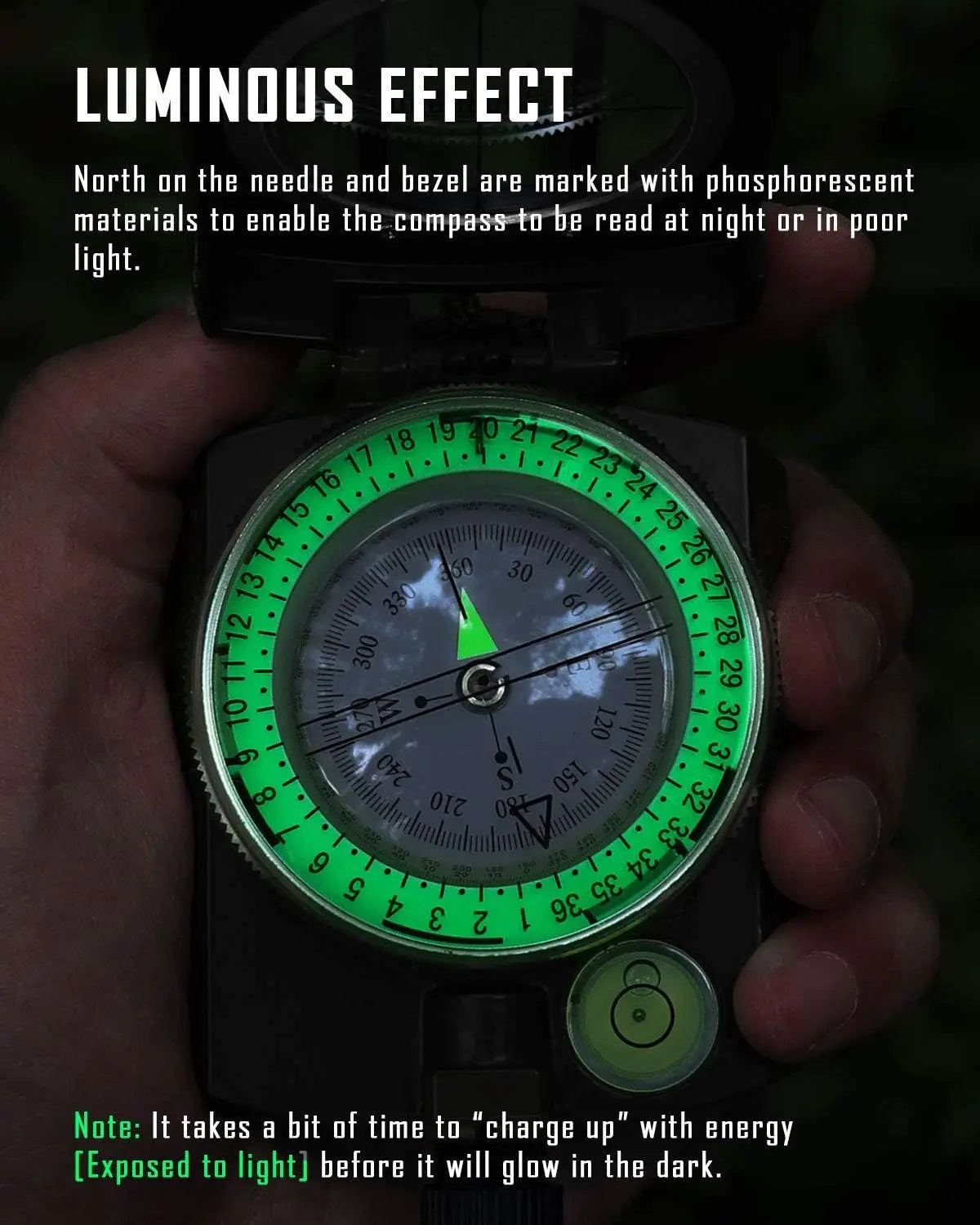 Tactical Survival Compass - High Precision & Luminous