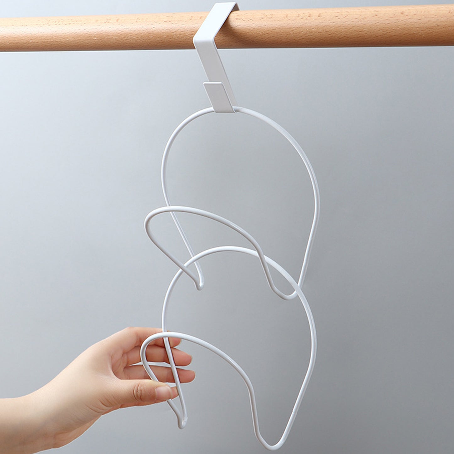 Space-Saving Wall-Mounted Clothes Hanger - No Punch Needed