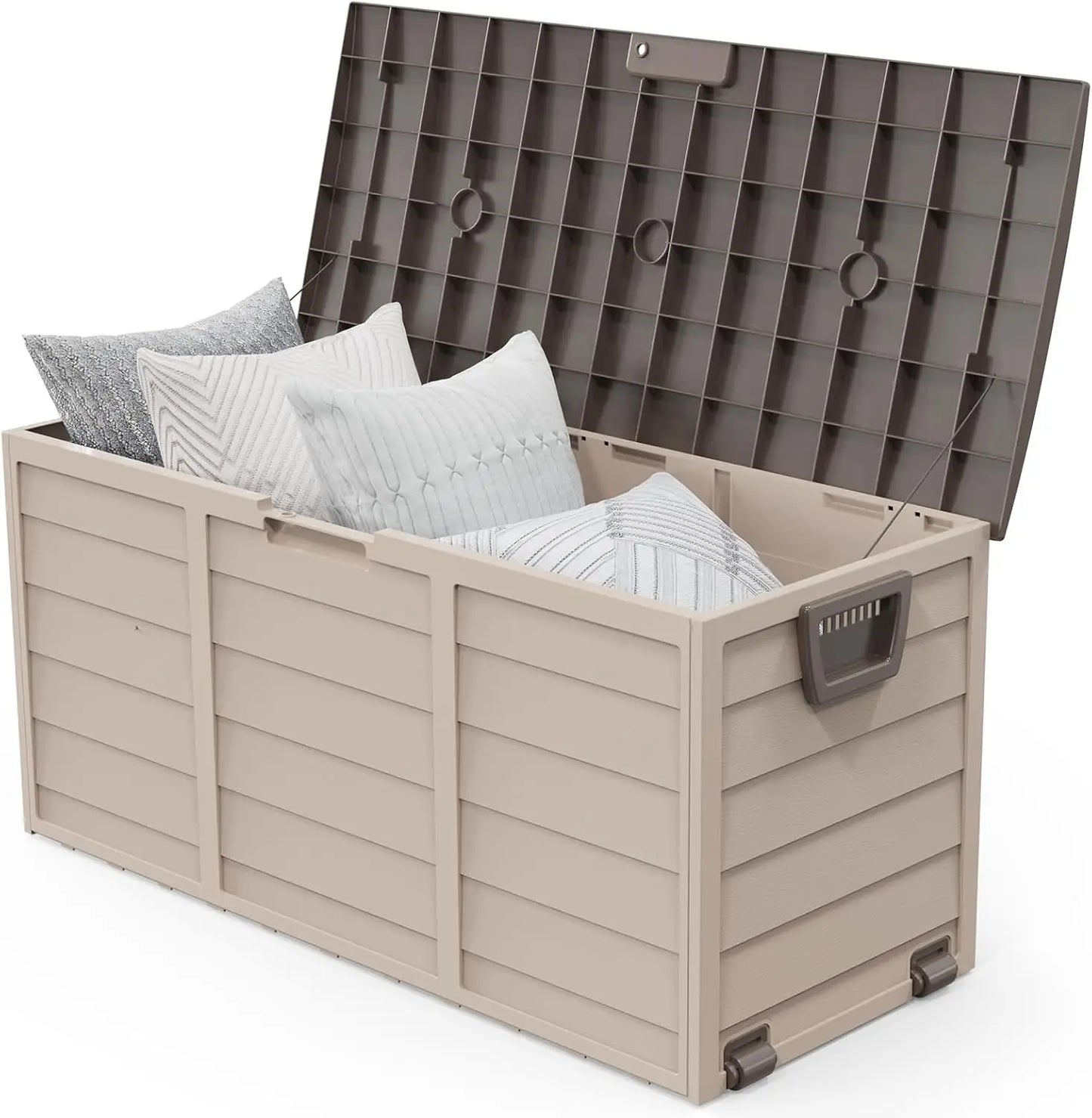 75 Gallon Lockable Outdoor Storage Box with Wheels & Lid