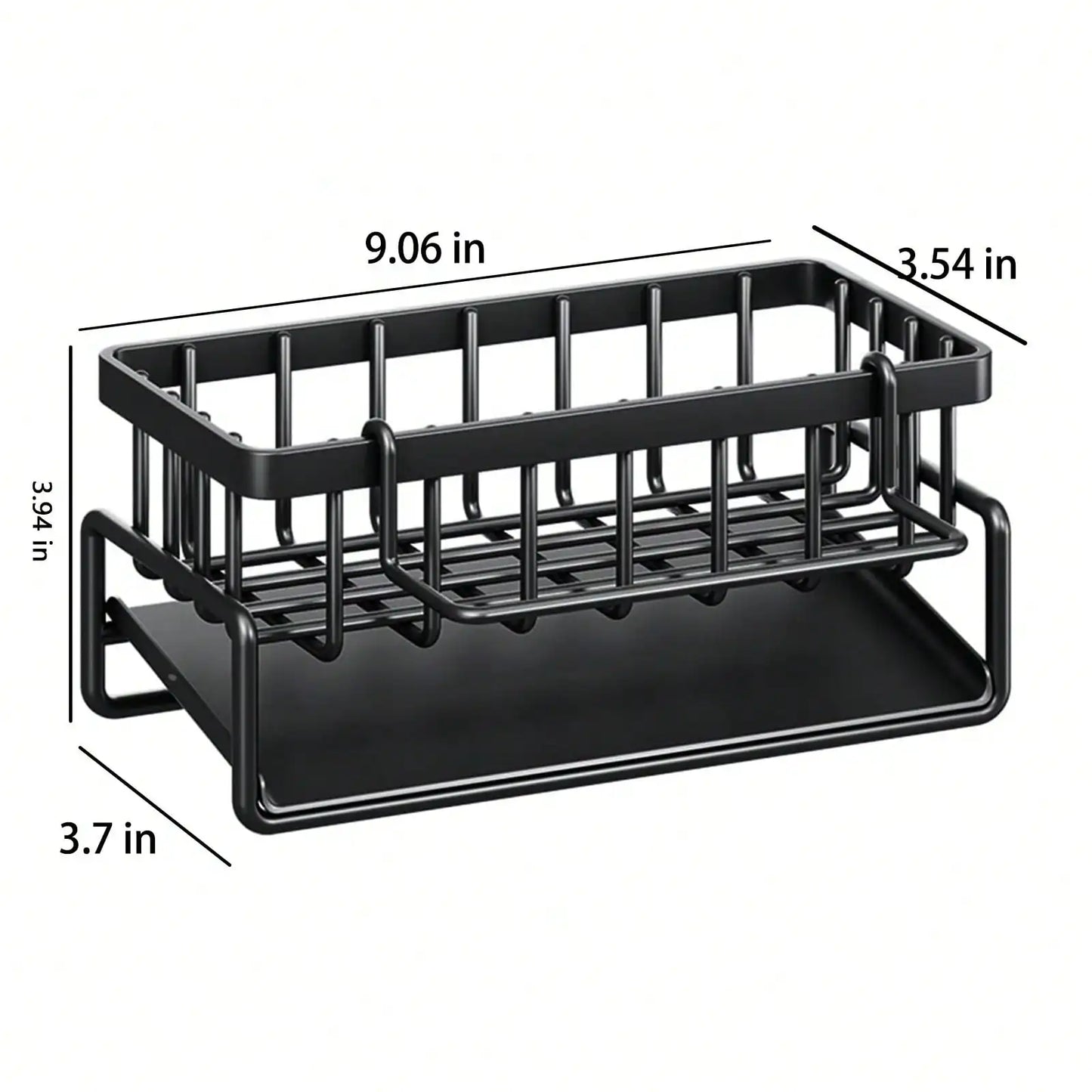 Kitchen Sink Caddy with Auto Drainage & Towel Rack