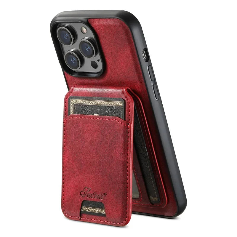 Magsafe Magnetic Phone Case with Detachable Wallet Leather Case for iPhone 12 13 14 15 16 Pro Max Plus
