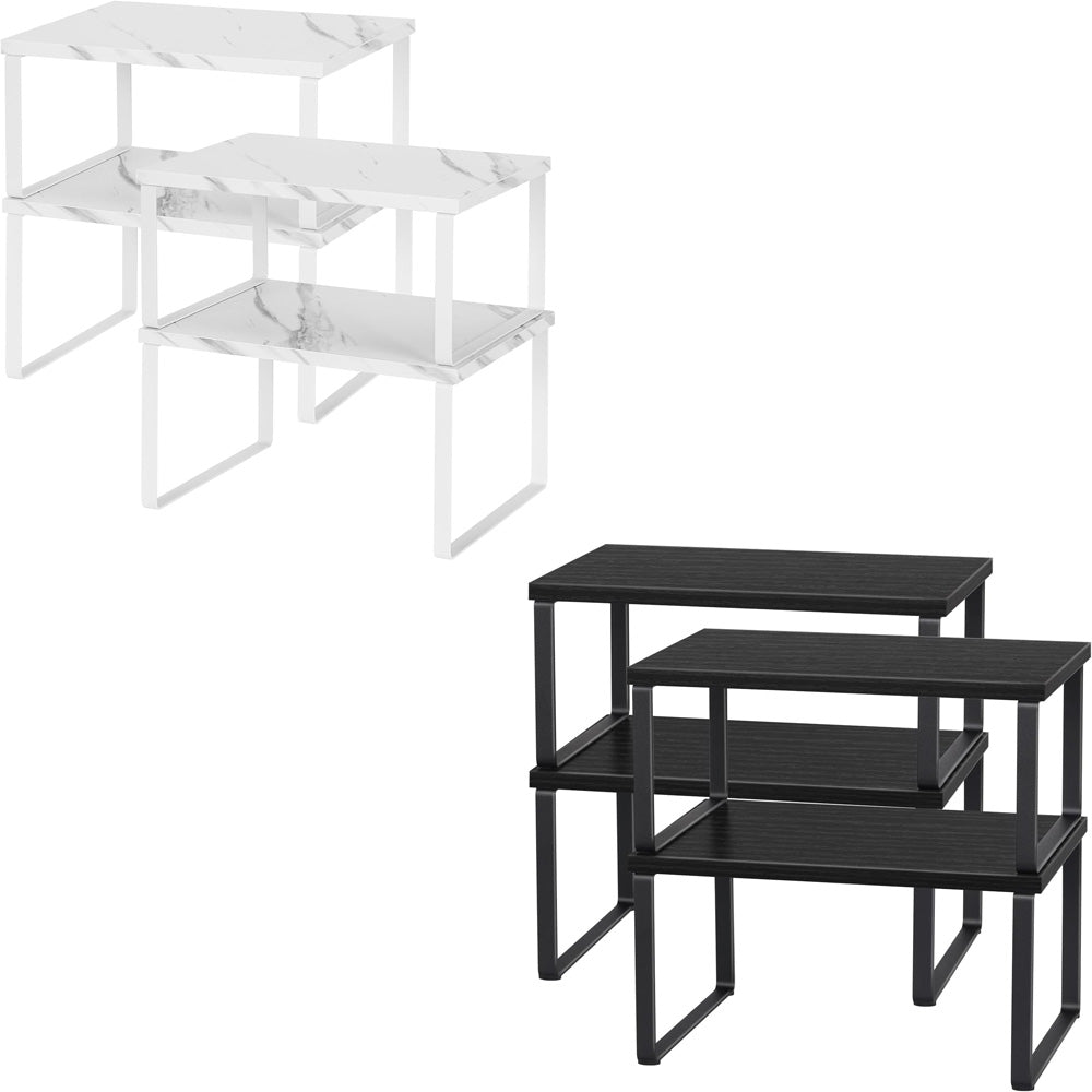 Stackable Kitchen Storage Rack - Expandable Countertop Organizer