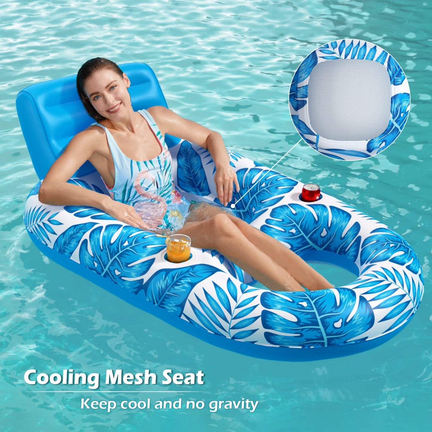 Inflatable Pool Float Adult - Ultimate Lounger for Pool & Lake