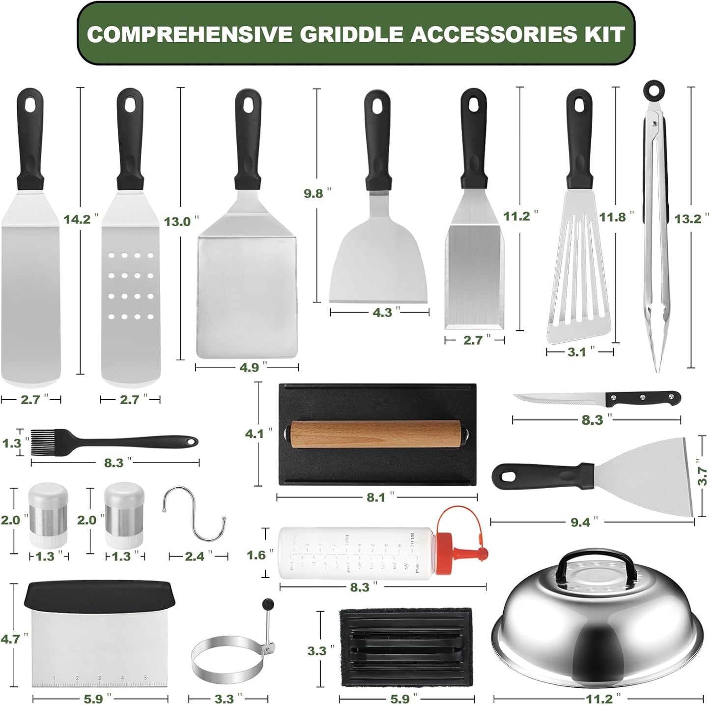 Griddle Accessories Kit 35-Piece - Ultimate BBQ Tool Set