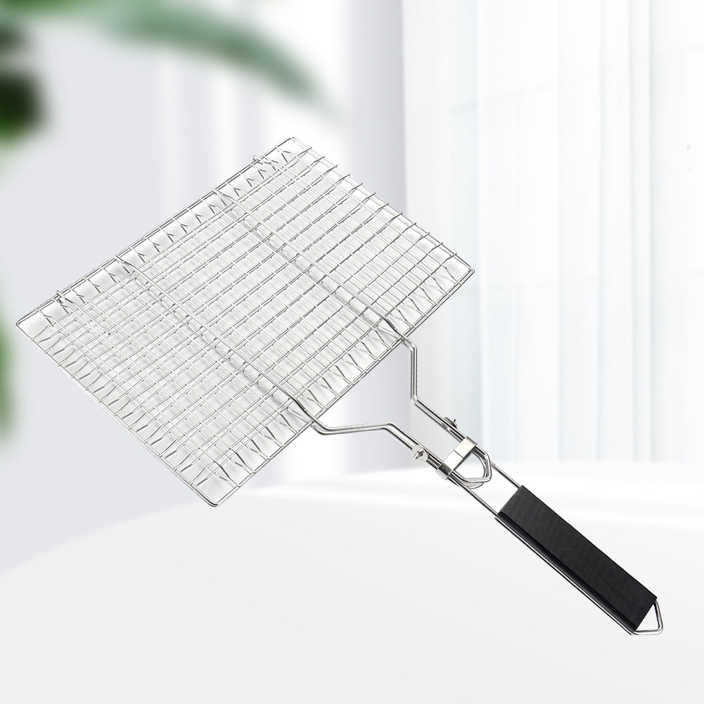 BBQ Grilling Basket Foldable Stainless Steel 8.6x12.6 Inch