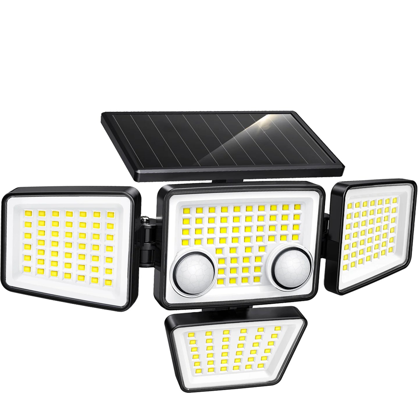 Solar Outdoor Lights 3000LM 188 LED - 4-Head Motion Sensor Security