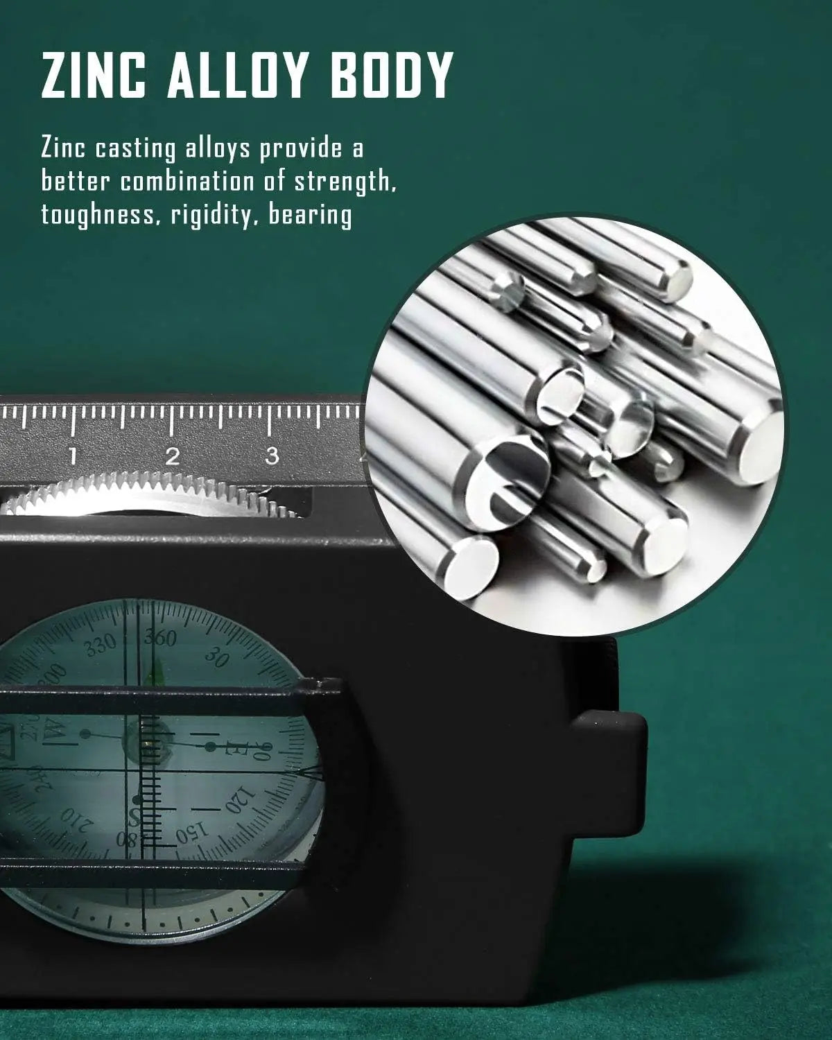 Tactical Survival Compass - High Precision & Luminous