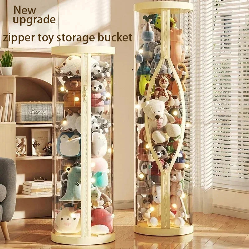 Transparent Doll Storage Box with Lid - Perfect for Toys & Decor
