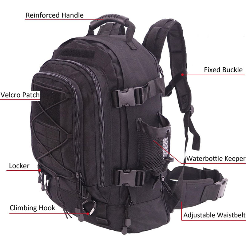 Military Tactical Backpack 65L Waterproof Hiking Rucksack