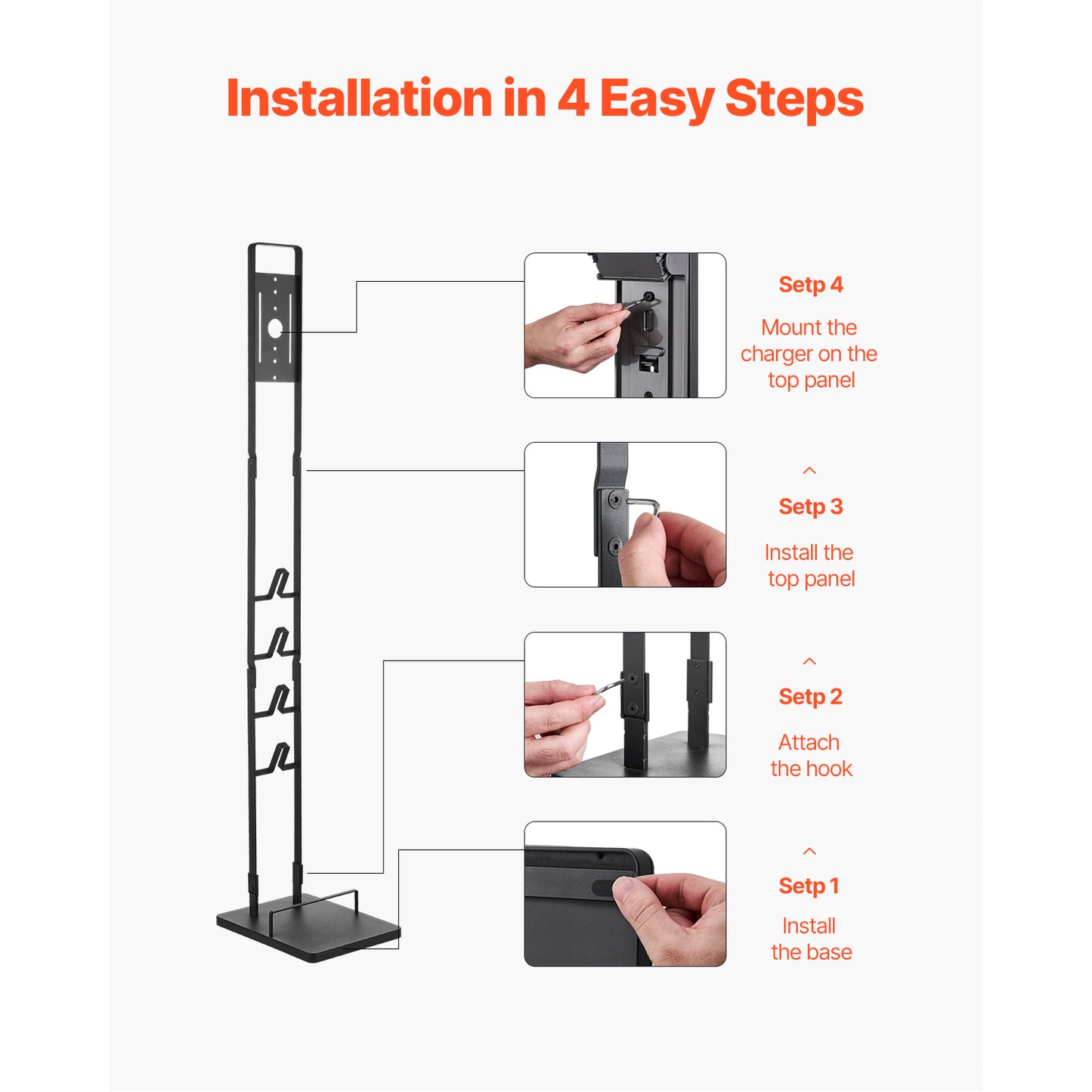 Dyson Vacuum Stand Holder - Stable, No-Drill, 4 Hooks