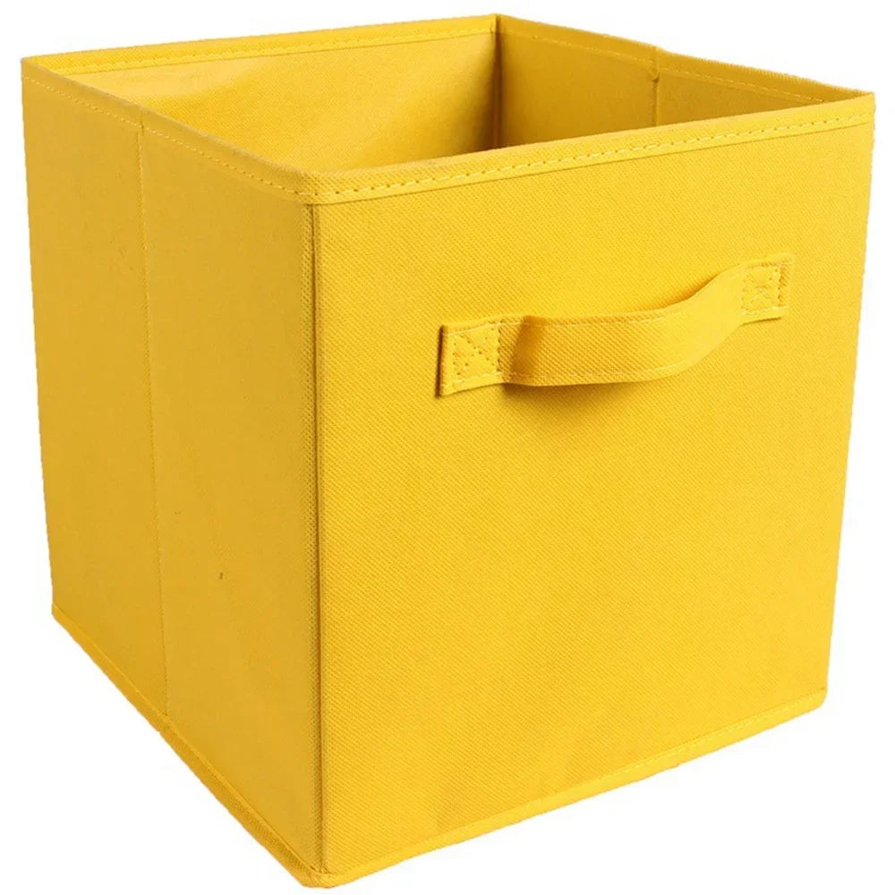 Colorful Fabric Storage Cubes - 6 Pack Foldable Baskets