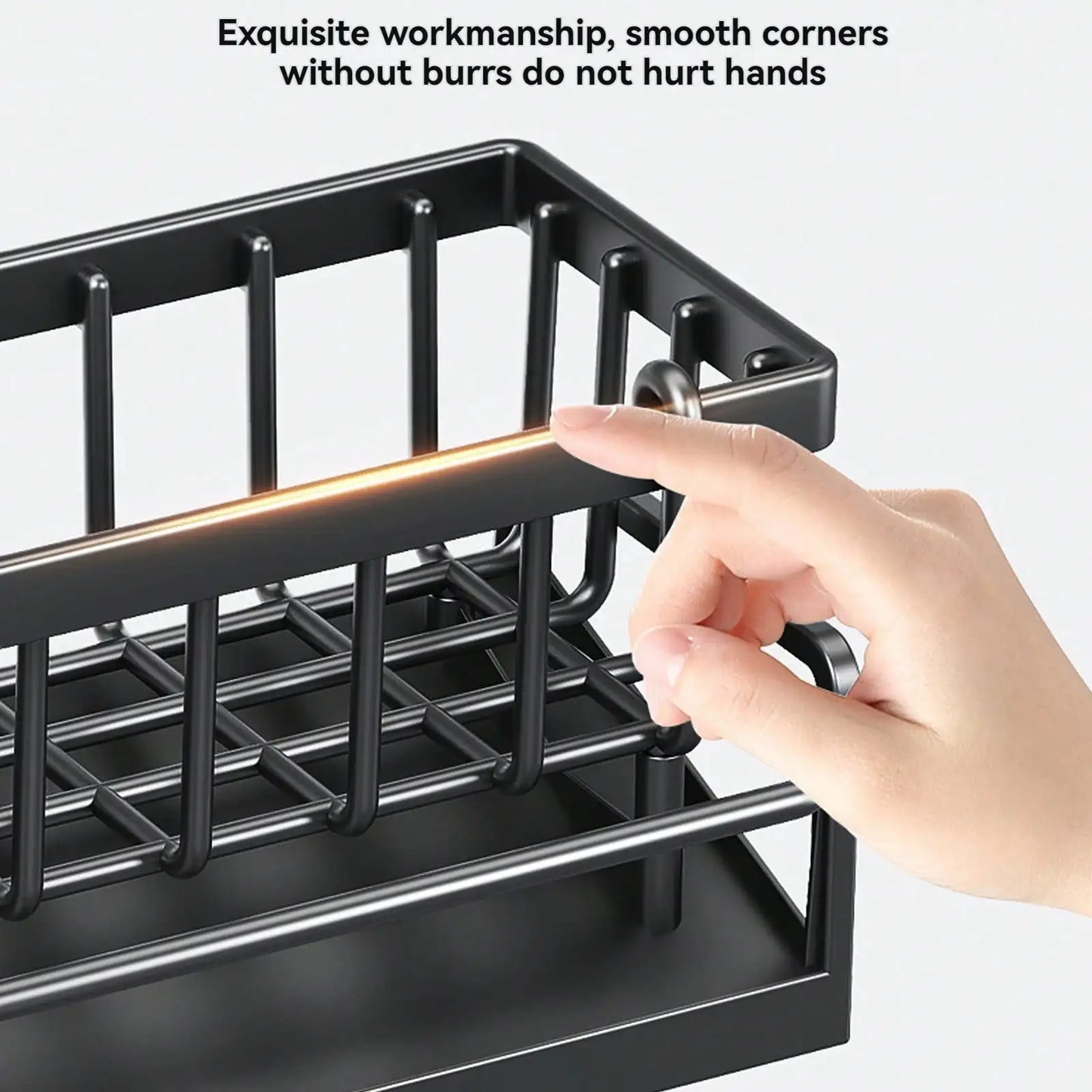 Kitchen Sink Caddy with Auto Drainage & Towel Rack