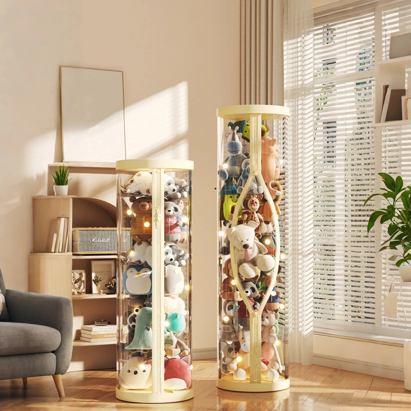 Transparent Doll Storage Box with Lid - Perfect for Toys & Decor