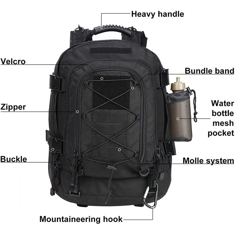 Military Tactical Backpack 65L Waterproof Hiking Rucksack