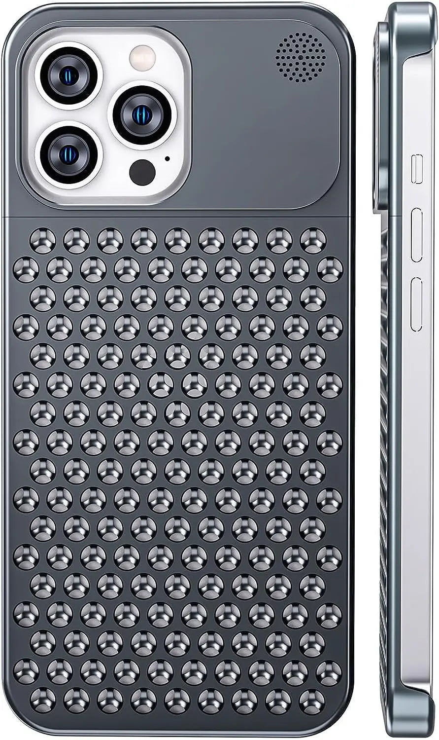 Aluminum Alloy Aromatherapy Phone Case for iPhone 14 13 12 Pro Max 15 Plus