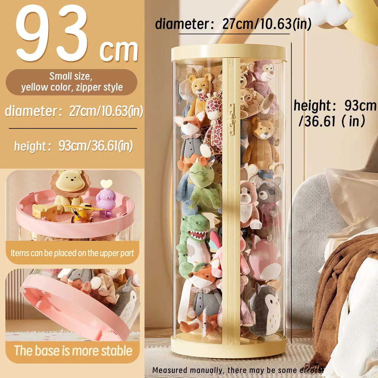 Transparent Doll Storage Box with Lid - Perfect for Toys & Decor