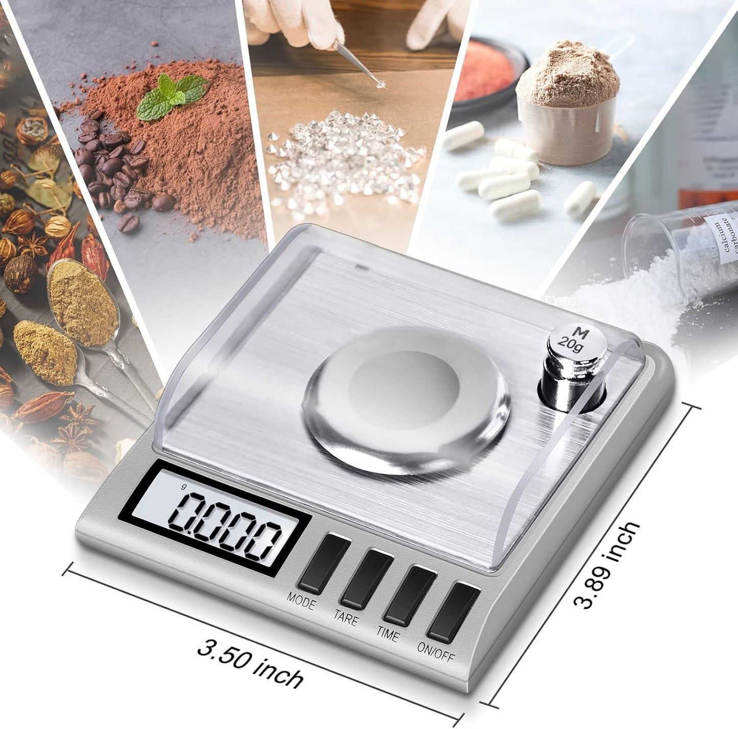 Milligram Scale 50g/0.001g - Precision Jewelry & Gem Scale
