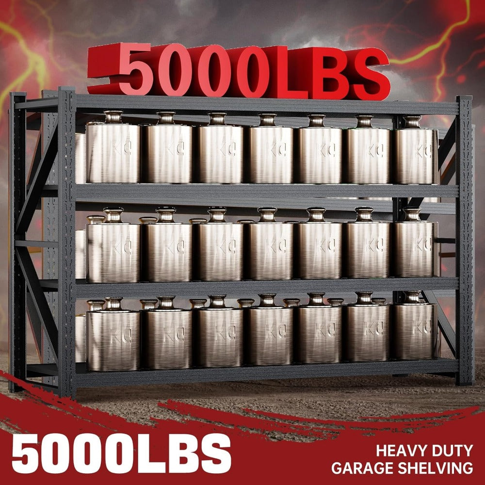 Heavy Duty Garage Shelving - 5000 lbs Capacity, Adjustable