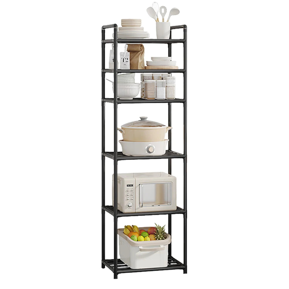 6 Tier Metal Storage Shelf - Versatile Kitchen & Bathroom Rack