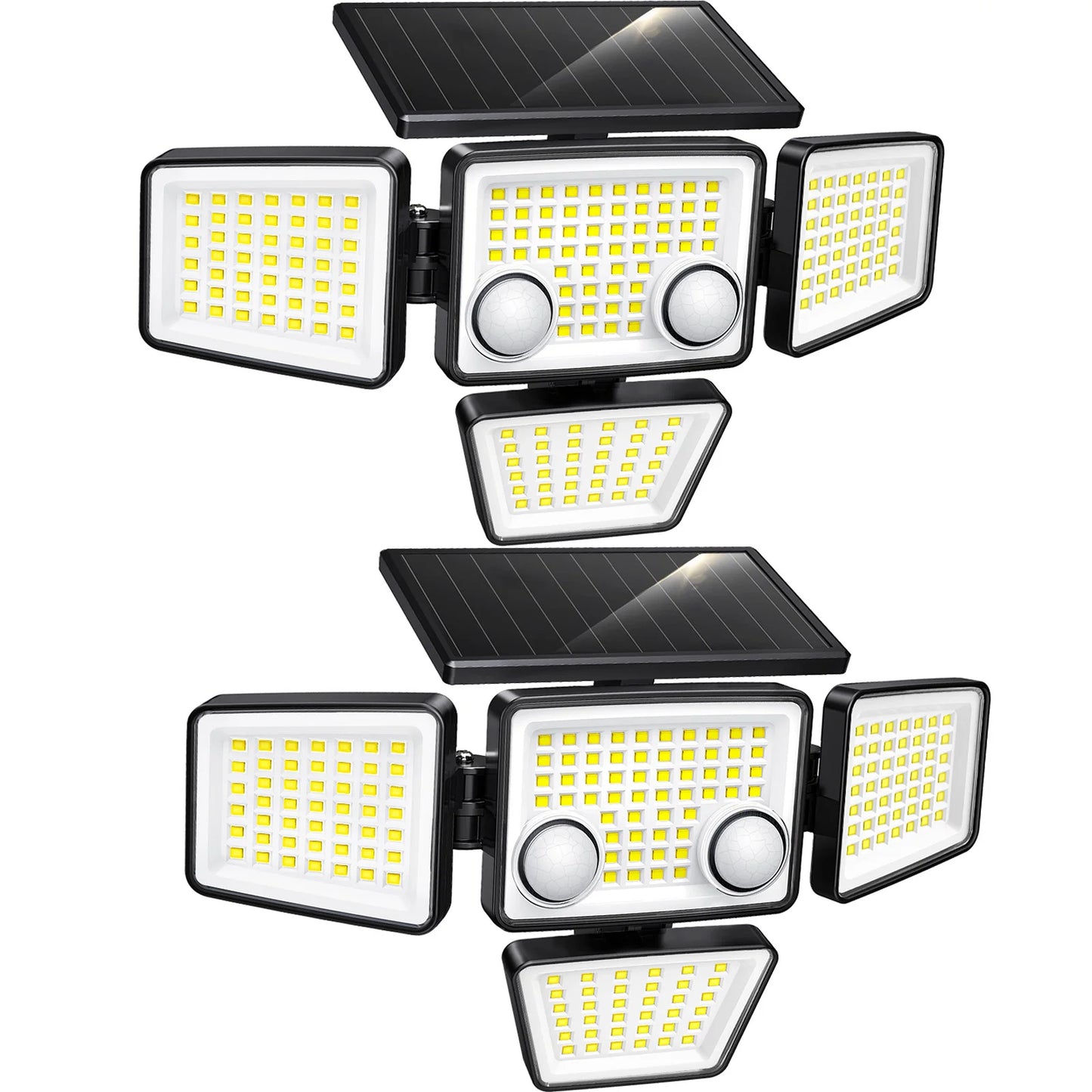 Solar Outdoor Lights 3000LM 188 LED - 4-Head Motion Sensor Security