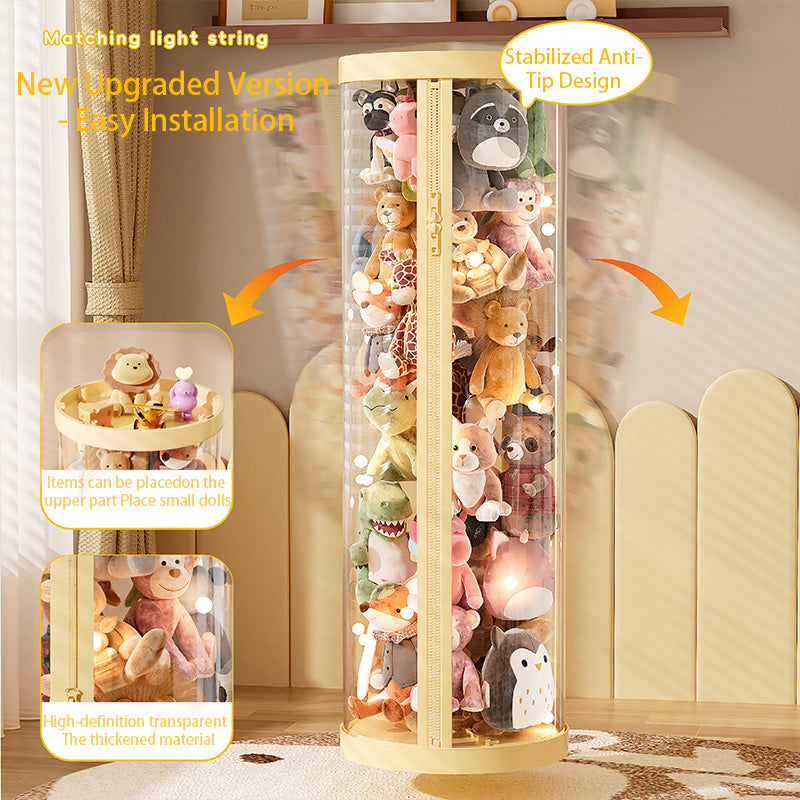 Transparent Doll Storage Box with Lid - Perfect for Toys & Decor