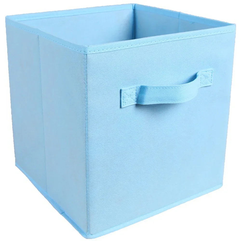Colorful Fabric Storage Cubes - 6 Pack Foldable Baskets
