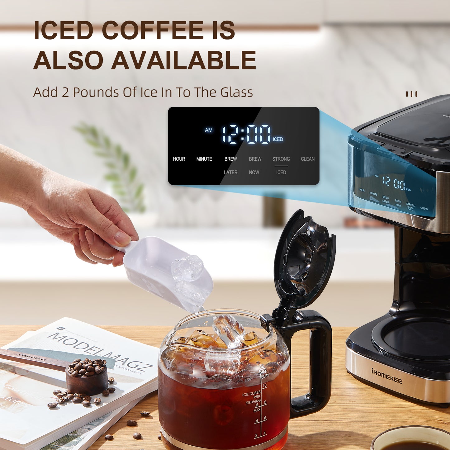 Programmable Drip Coffee Maker 12 Cup with Touchscreen