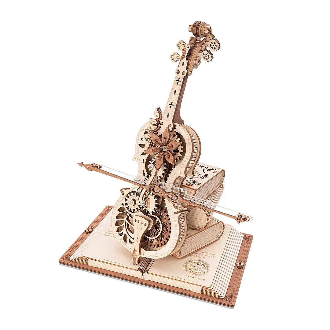 ROKR 3D Cello Music Box Puzzle - Retro Magic Toy for Girls