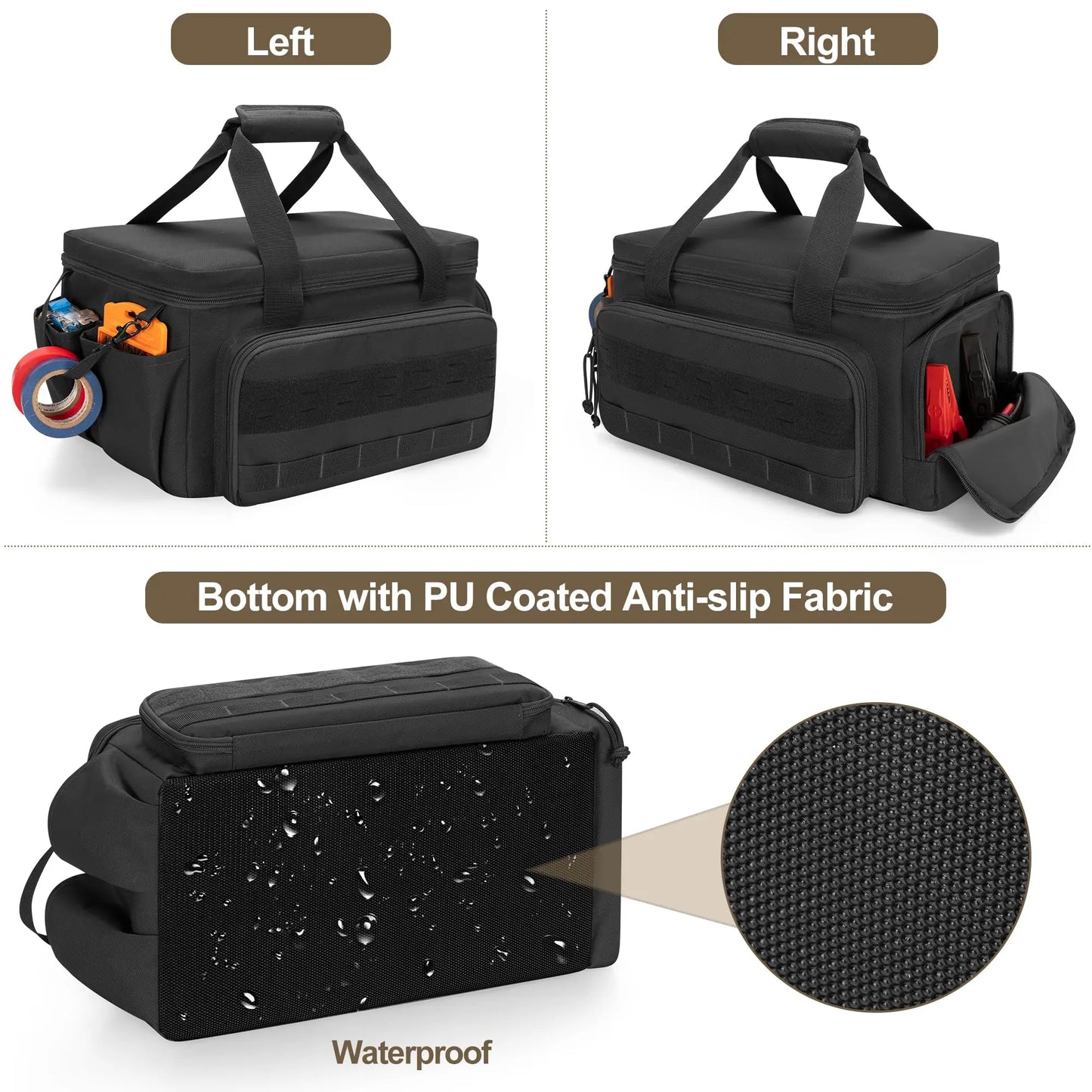 14" Tactical Tool Bag - Heavy Duty, Non-Slip, Multi-Purpose