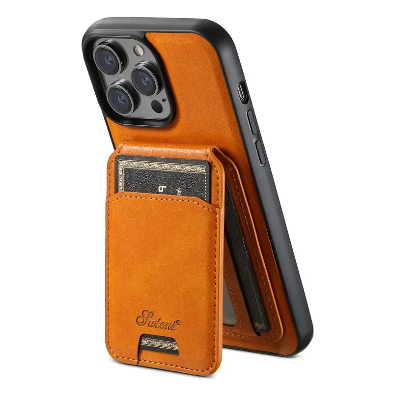Magsafe Magnetic Phone Case with Detachable Wallet Leather Case for iPhone 12 13 14 15 16 Pro Max Plus