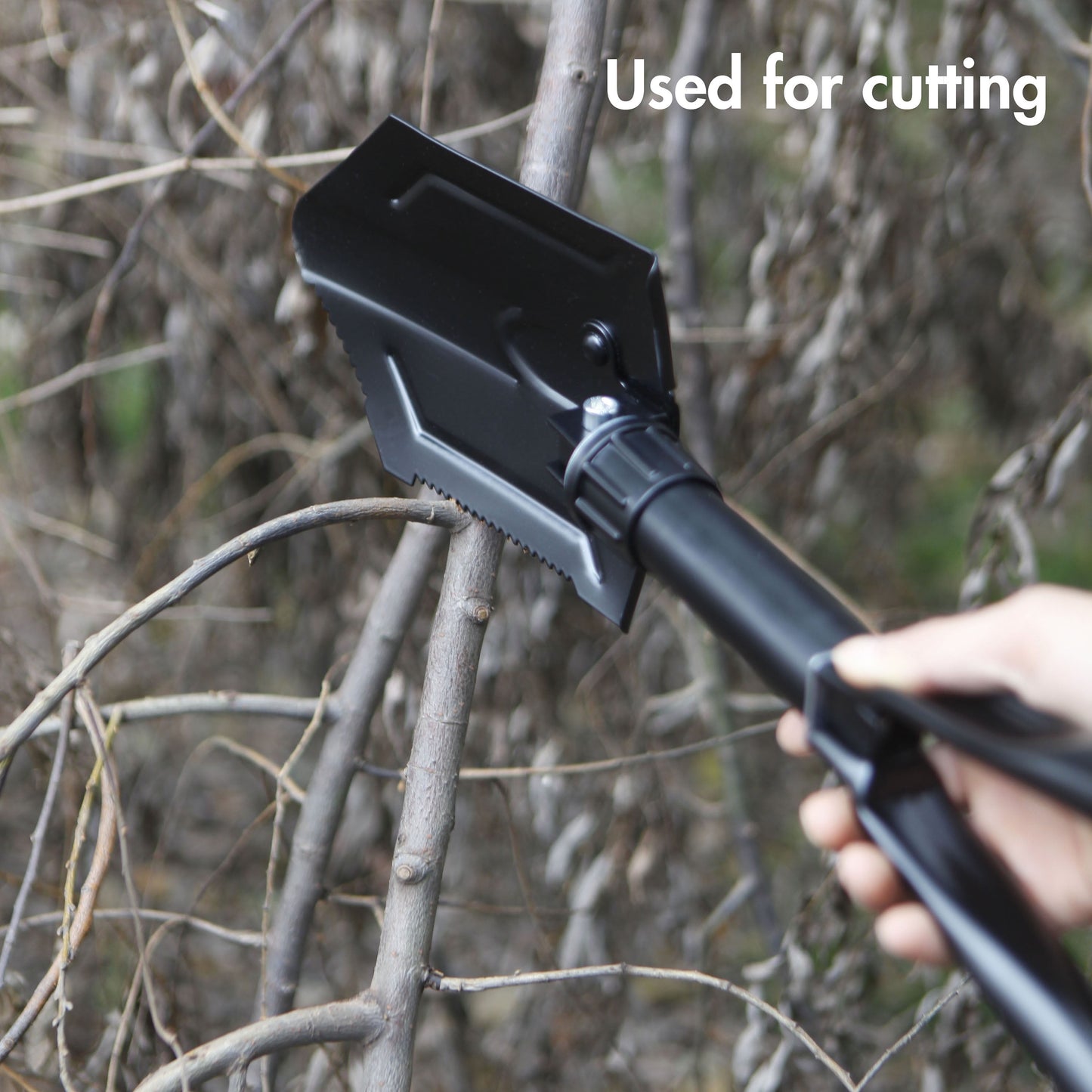 Heavy-Duty Steel Folding Shovel - Compact & Durable Outdoor Tool