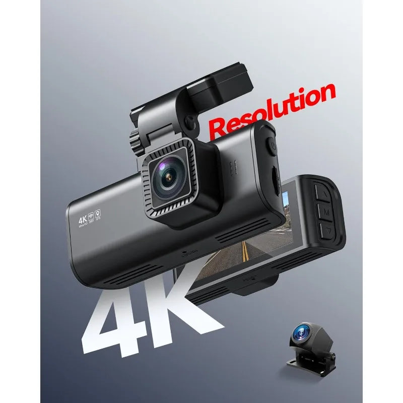Dual Dash Cam 4K Front / 2.5K Rear with 64GB & WiFi GPS