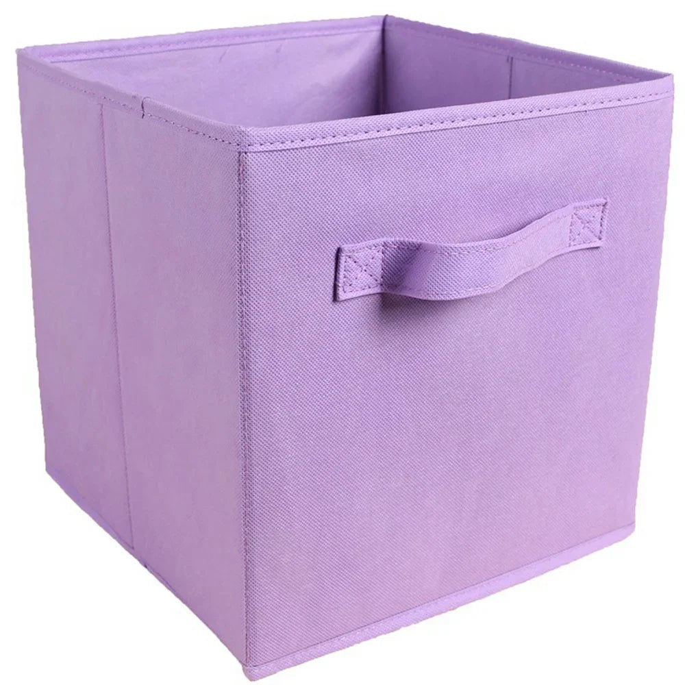 Colorful Fabric Storage Cubes - 6 Pack Foldable Baskets