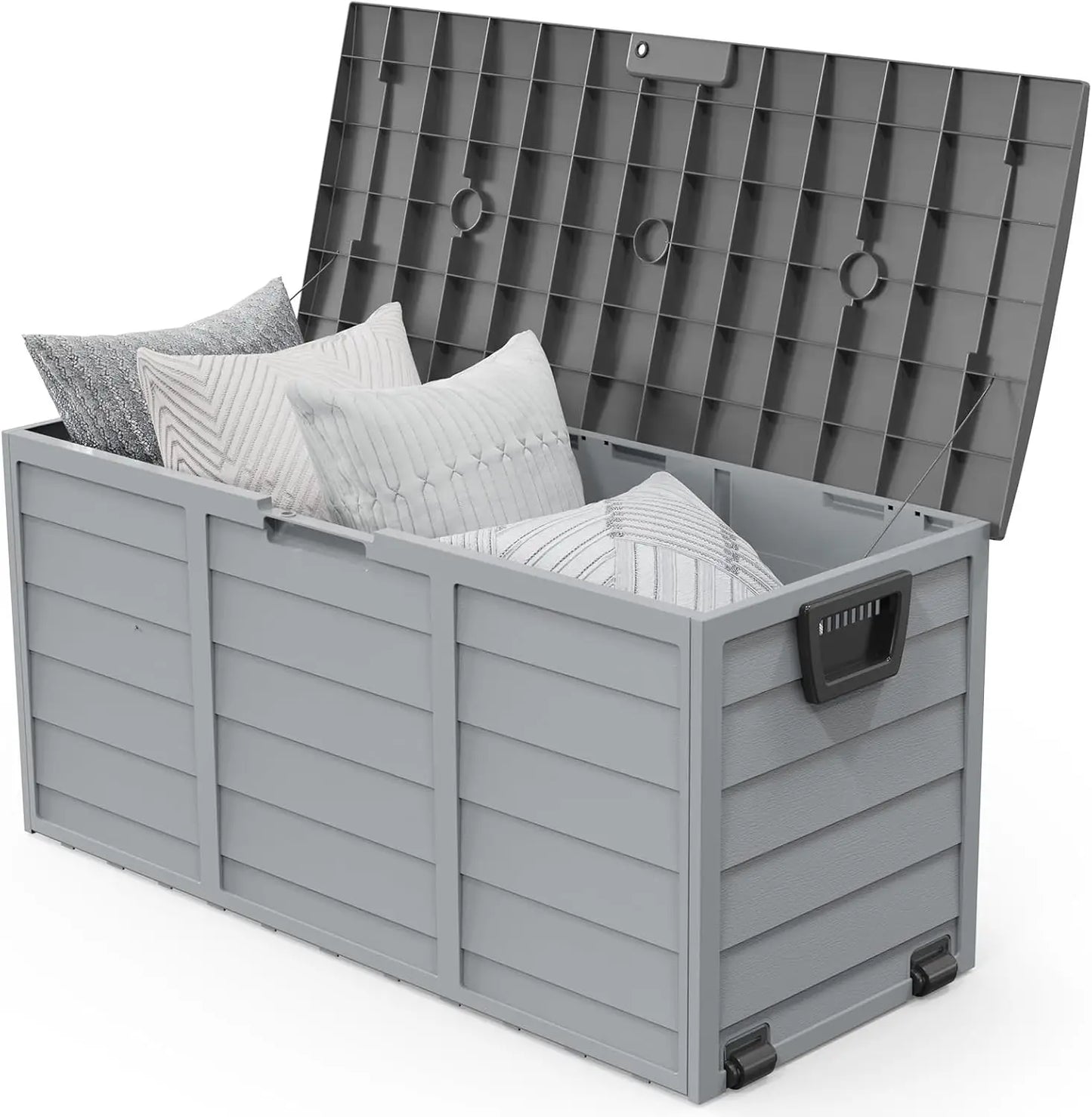 75 Gallon Lockable Outdoor Storage Box with Wheels & Lid