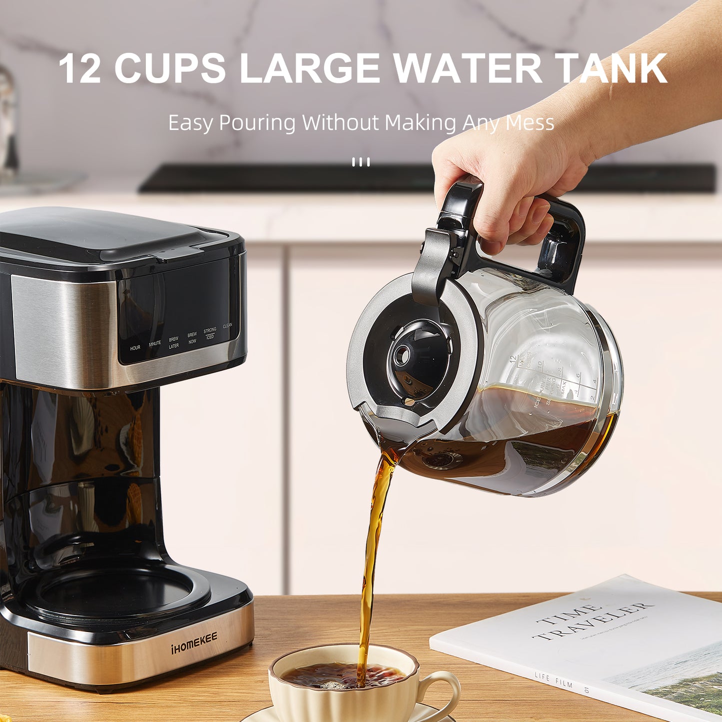 Programmable Drip Coffee Maker 12 Cup with Touchscreen