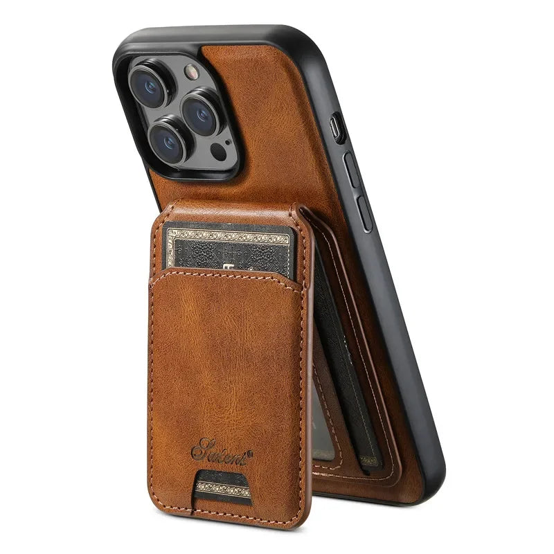Magsafe Magnetic Phone Case with Detachable Wallet Leather Case for iPhone 12 13 14 15 16 Pro Max Plus