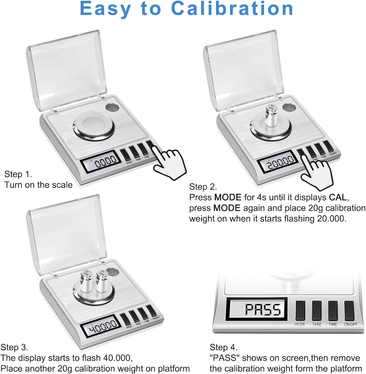 Milligram Scale 50g/0.001g - Precision Jewelry & Gem Scale