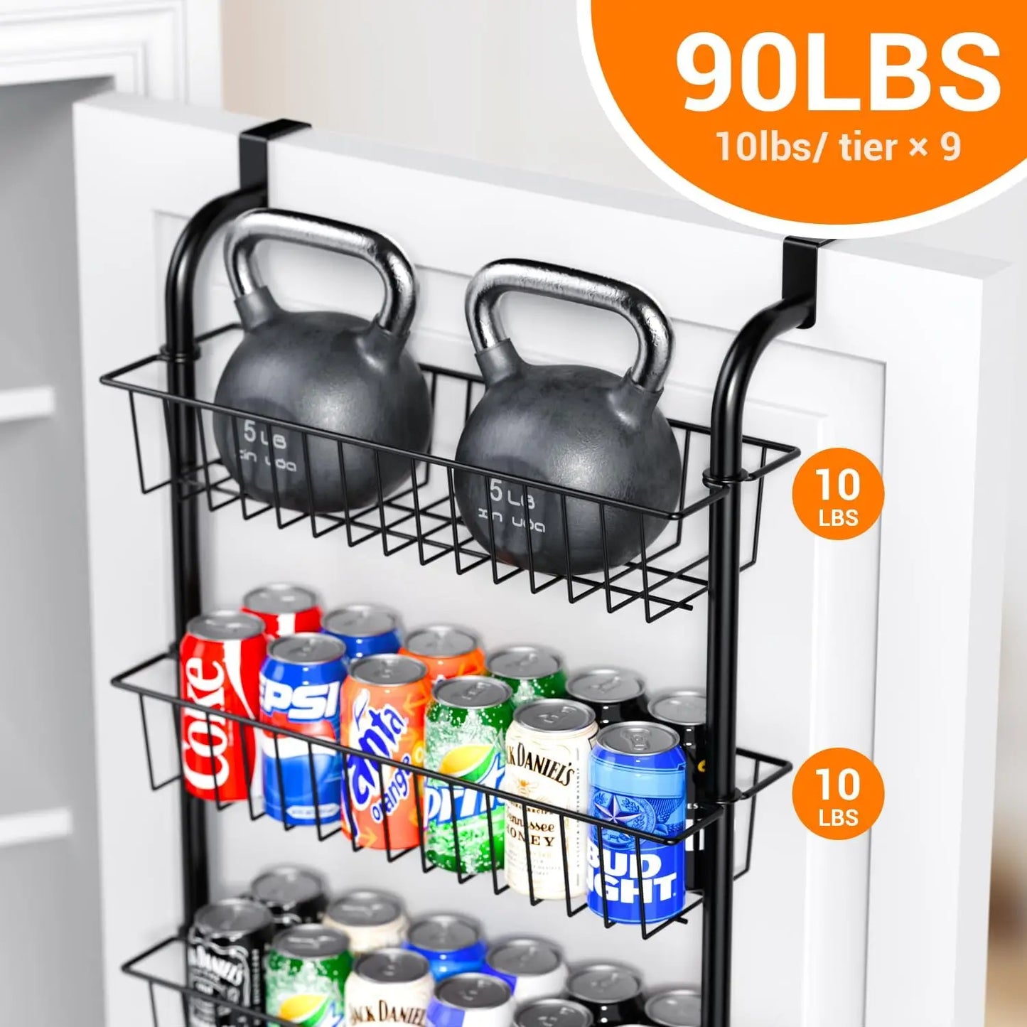 Over Door Pantry Organizer - 9 Tier Spice Rack & Storage