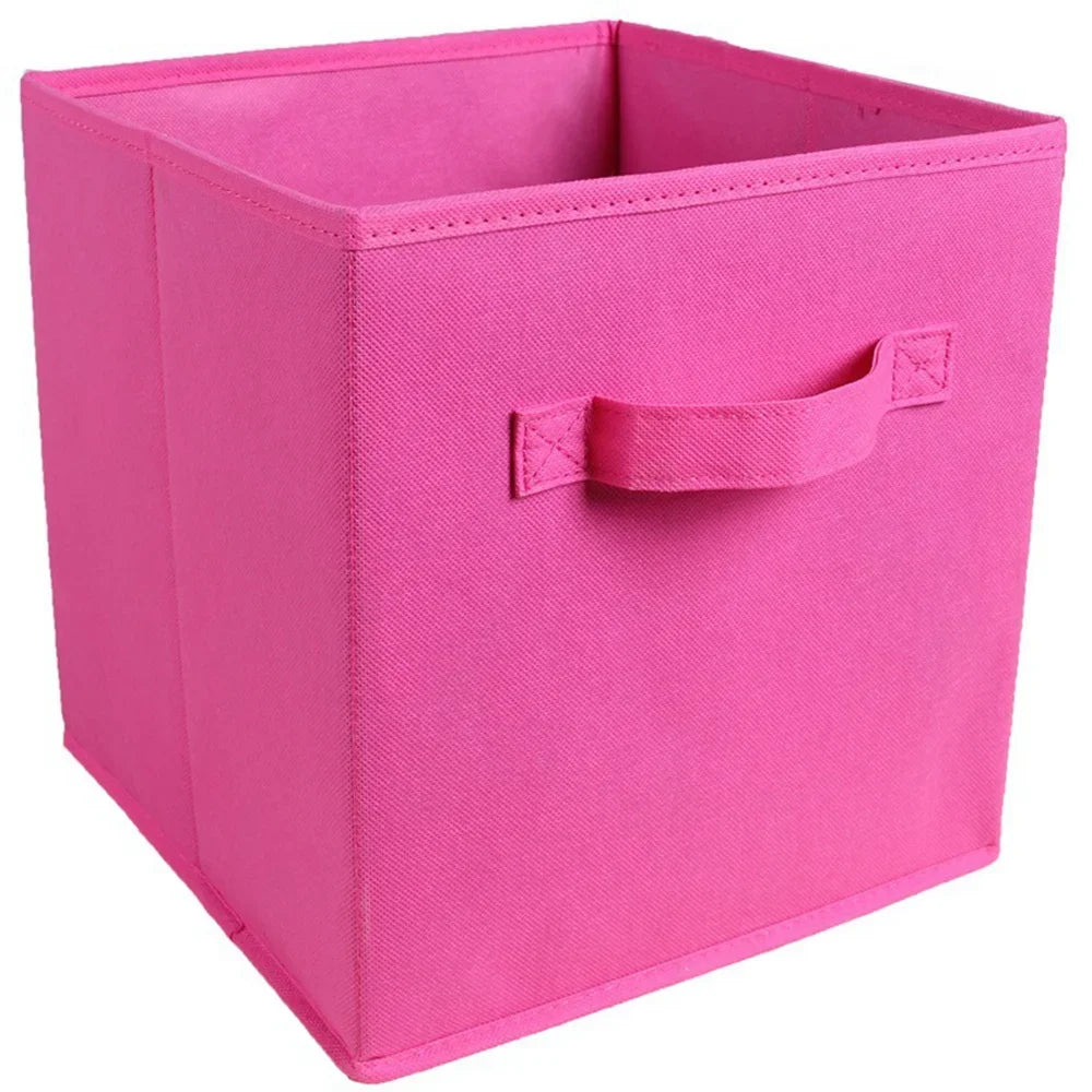Colorful Fabric Storage Cubes - 6 Pack Foldable Baskets