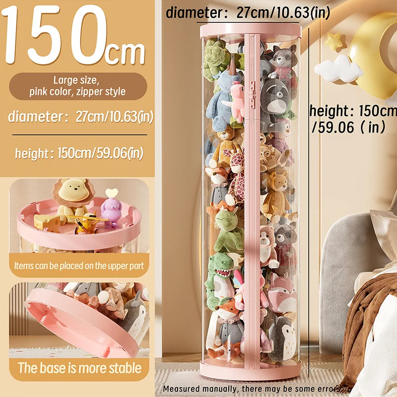 Transparent Doll Storage Box with Lid - Perfect for Toys & Decor