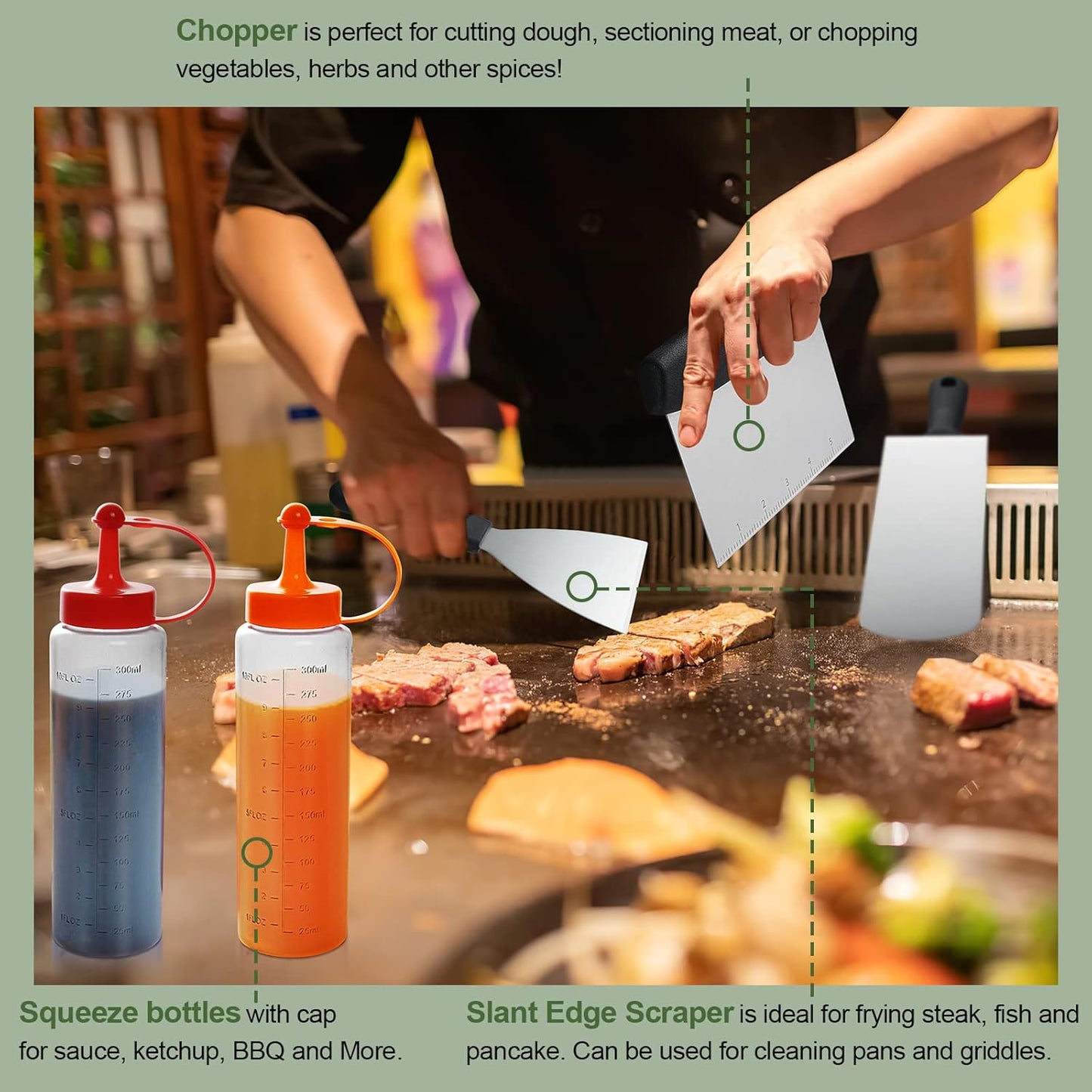 Griddle Accessories Kit 35-Piece - Ultimate BBQ Tool Set